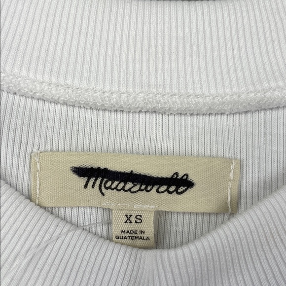 Madewell XS Ribbed White Short Sleeve T Shirt - Picture 5 of 9